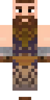 a viking warrior in fur and iron with a braided beard