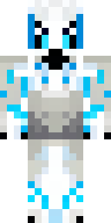 a snow fox spirit in white fur with blue markings