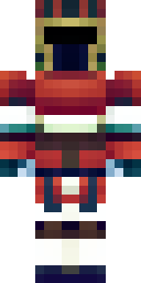 a samurai in red lacquered armor with a horned helmet