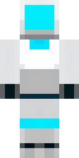 a sleek white service robot with a single cyan sensor