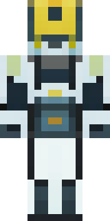 a mecha pilot in a white flight suit with a segmented helmet