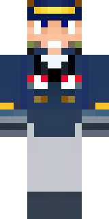 an airship captain in a navy coat with copper gadgets