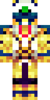 a golden pirate with an eyepatch and a parrot on the shoulder