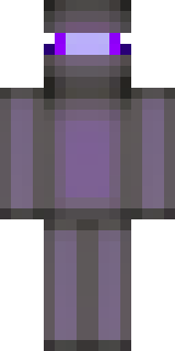 an enderman-inspired figure, tall and black with purple eyes