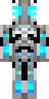 a chrome android with glowing blue eyes and exposed joints