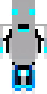a chrome android with glowing blue eyes and exposed joints
