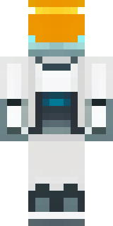 a mecha pilot in a white flight suit with a segmented helmet
