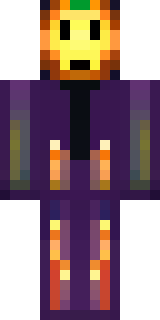 a Halloween pumpkin-headed figure in a dark cloak