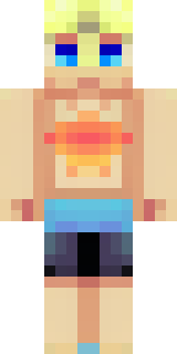 a summer surfer in board shorts with sun-bleached hair