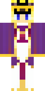 a young king in an ermine-trimmed purple cloak and gold crown