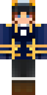 an airship captain in a navy coat with copper gadgets