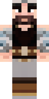 a viking warrior in fur and iron with a braided beard