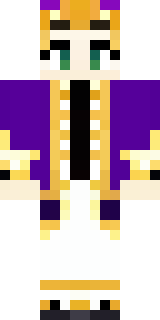 a young king in an ermine-trimmed purple cloak and gold crown