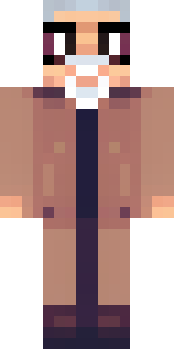 a friendly villager librarian in brown robes with glasses