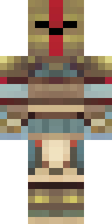 a gladiator in bronze arm guards and a red-plumed helmet