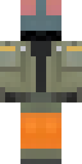 a battle-worn pilot in orange plating with scorch marks