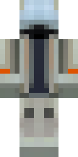 a battle-worn pilot in orange plating with scorch marks