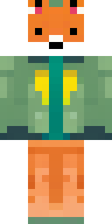 an anthropomorphic fox in a green explorer jacket