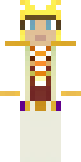 a young king in an ermine-trimmed purple cloak and gold crown