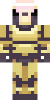 a piglin brute in gold armor with a snout and tusks
