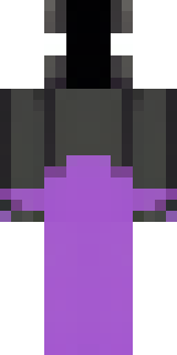 an enderman-inspired figure, tall and black with purple eyes