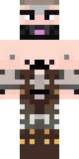 a viking warrior in fur and iron with a braided beard