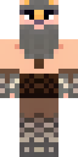 a viking warrior in fur and iron with a braided beard