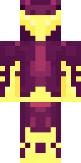 a nether hunter in crimson hide with glowing gold trim