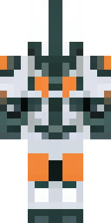 a mecha pilot in a white flight suit with a segmented helmet