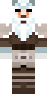 a frost viking in white furs and a horned helm