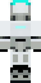 a mecha pilot in a white flight suit with a segmented helmet