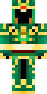 a jade samurai in green and gold ceremonial armor