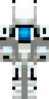 a mecha pilot in a white flight suit with a segmented helmet