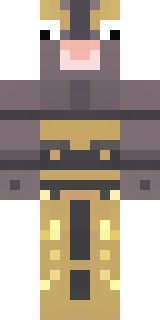 a piglin brute in gold armor with a snout and tusks