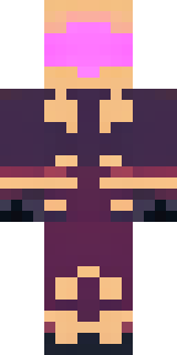 a nether hunter in crimson hide with glowing gold trim