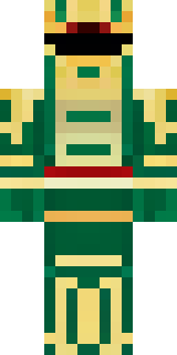 a jade samurai in green and gold ceremonial armor