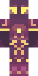 a nether hunter in crimson hide with glowing gold trim