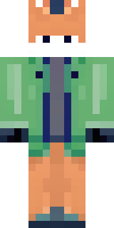 an anthropomorphic fox in a green explorer jacket