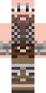 a viking warrior in fur and iron with a braided beard
