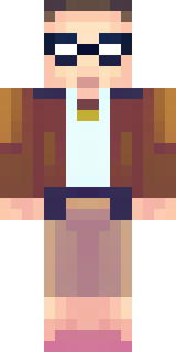 a friendly villager librarian in brown robes with glasses