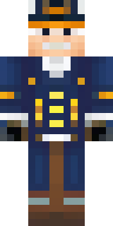 an airship captain in a navy coat with copper gadgets
