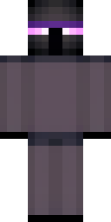 an enderman-inspired figure, tall and black with purple eyes