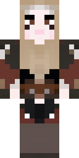 a shieldmaiden in leather armor with war paint