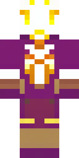 a nether hunter in crimson hide with glowing gold trim