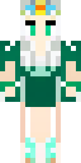 a queen in a flowing emerald gown with a silver tiara
