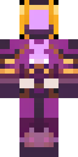 a nether hunter in crimson hide with glowing gold trim