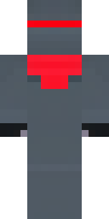a shadow ninja in matte black with a red scarf