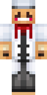 a cheerful chef in a white coat and tall hat with a wooden spoon