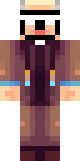 a friendly villager librarian in brown robes with glasses