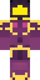 a nether hunter in crimson hide with glowing gold trim